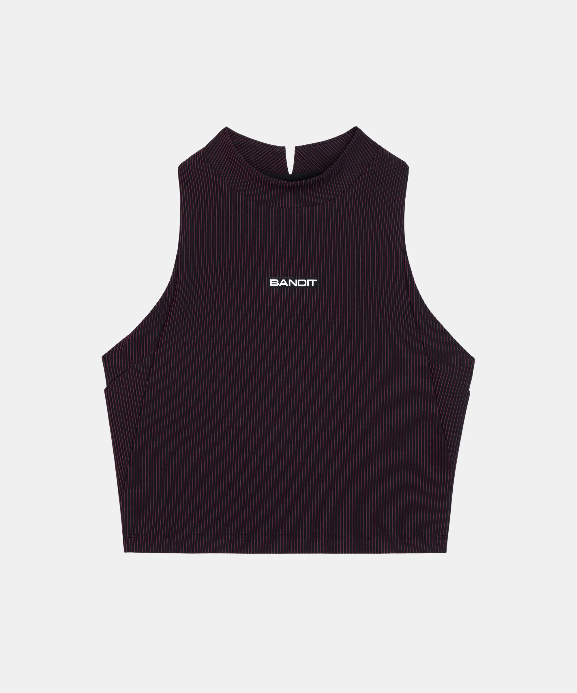 Striped Cadence™ Vaso Race Crop - Black / Fig sold by Bandit Running