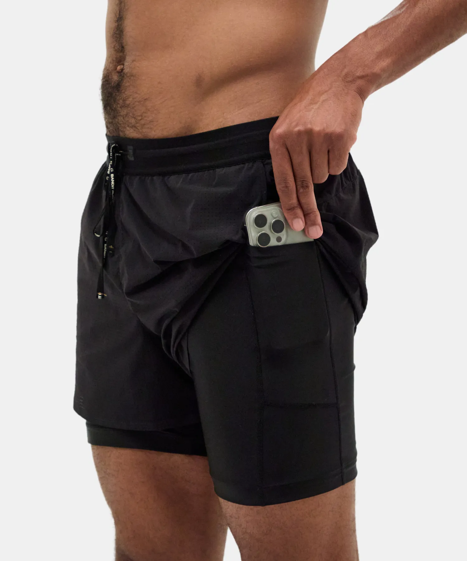 Men's Vento™ 2-In-1 Run Short - Black sold by Bandit Running product image thumbnail 2