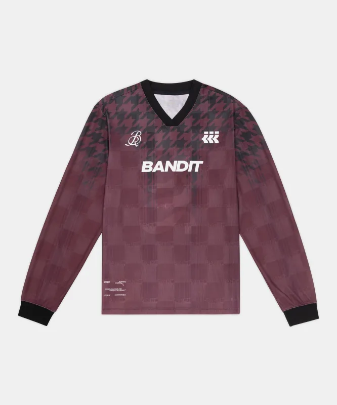 Jacquard Footy Long Sleeve - Fig Print sold by Bandit Running