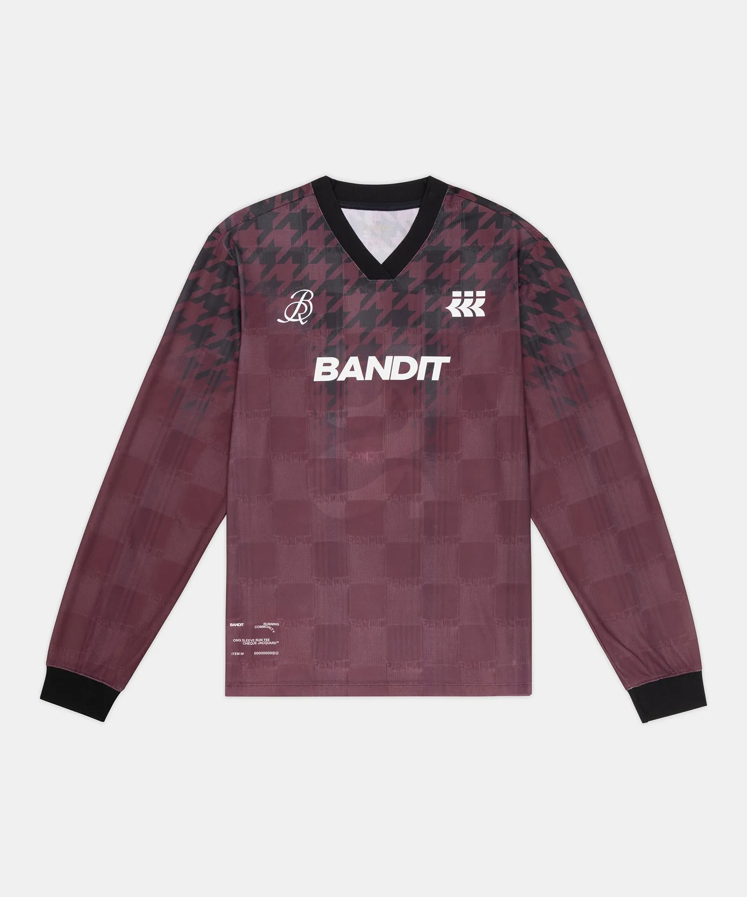 Jacquard Footy Long Sleeve - Fig Print sold by Bandit Running