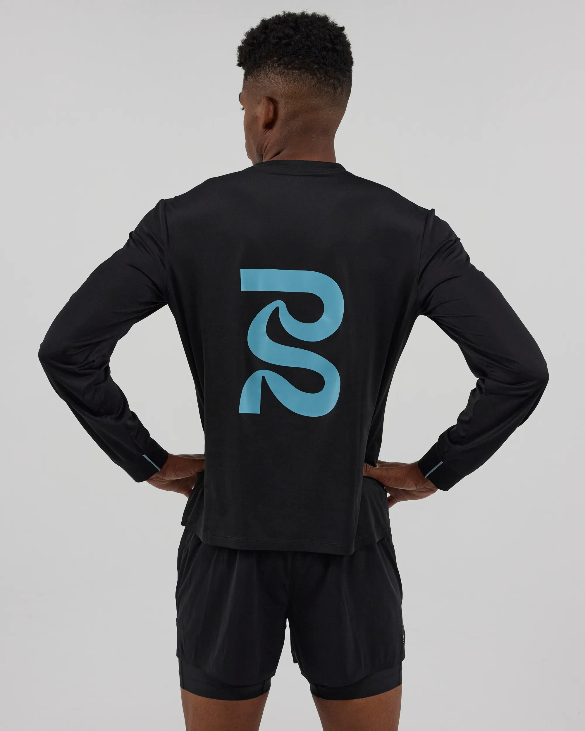 Unisex NanoMesh™ "Fast & Loose" Long Sleeve - Black sold by Bandit Running product image thumbnail 2