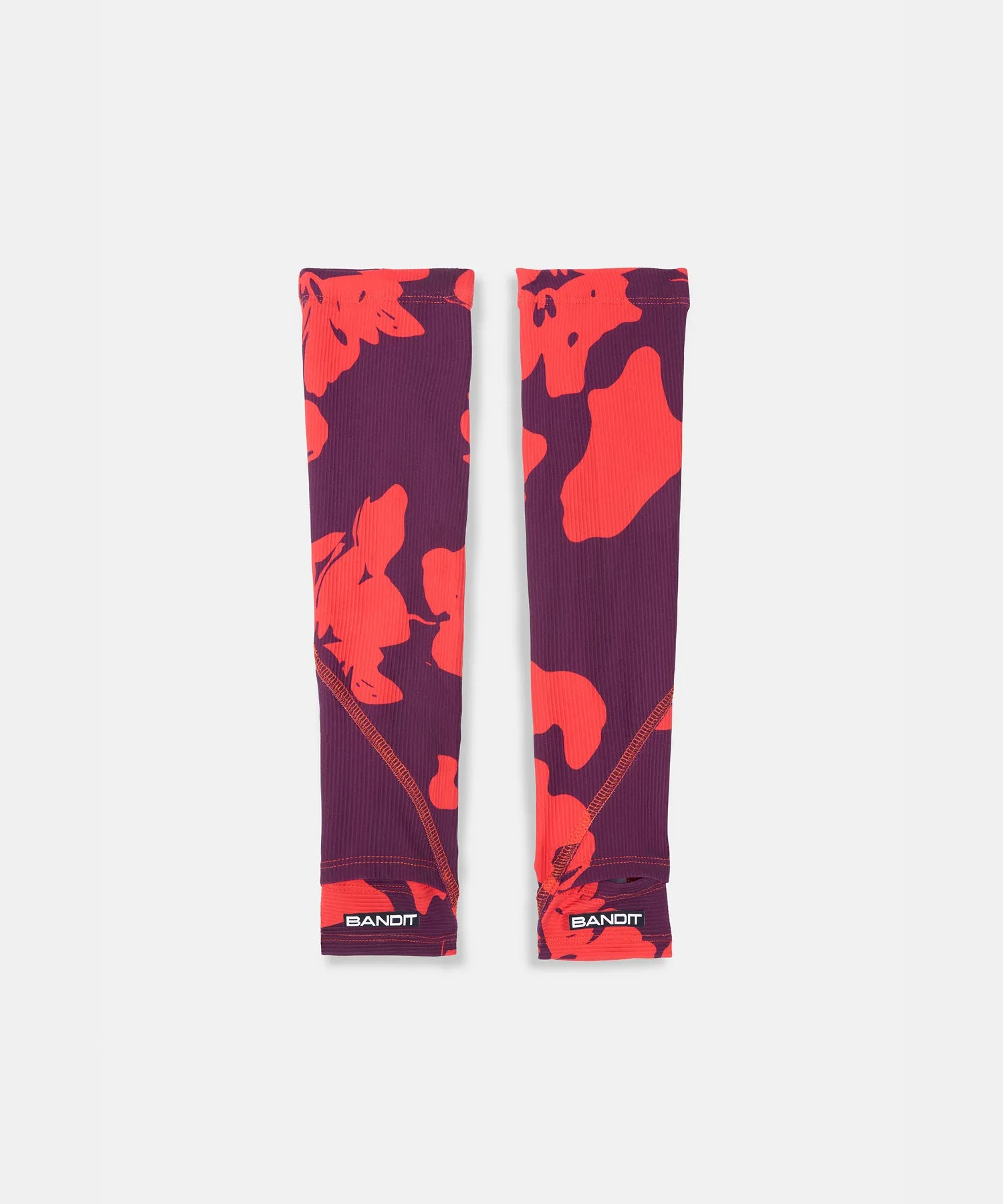 Cadence™ Compression Sleeves - Fleura, Fig / Intense Red sold by Bandit Running