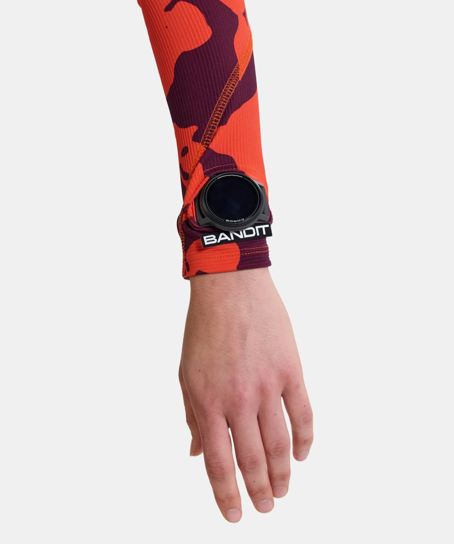 Cadence™ Compression Sleeves - Fleura, Fig / Intense Red sold by Bandit Running product image thumbnail 2