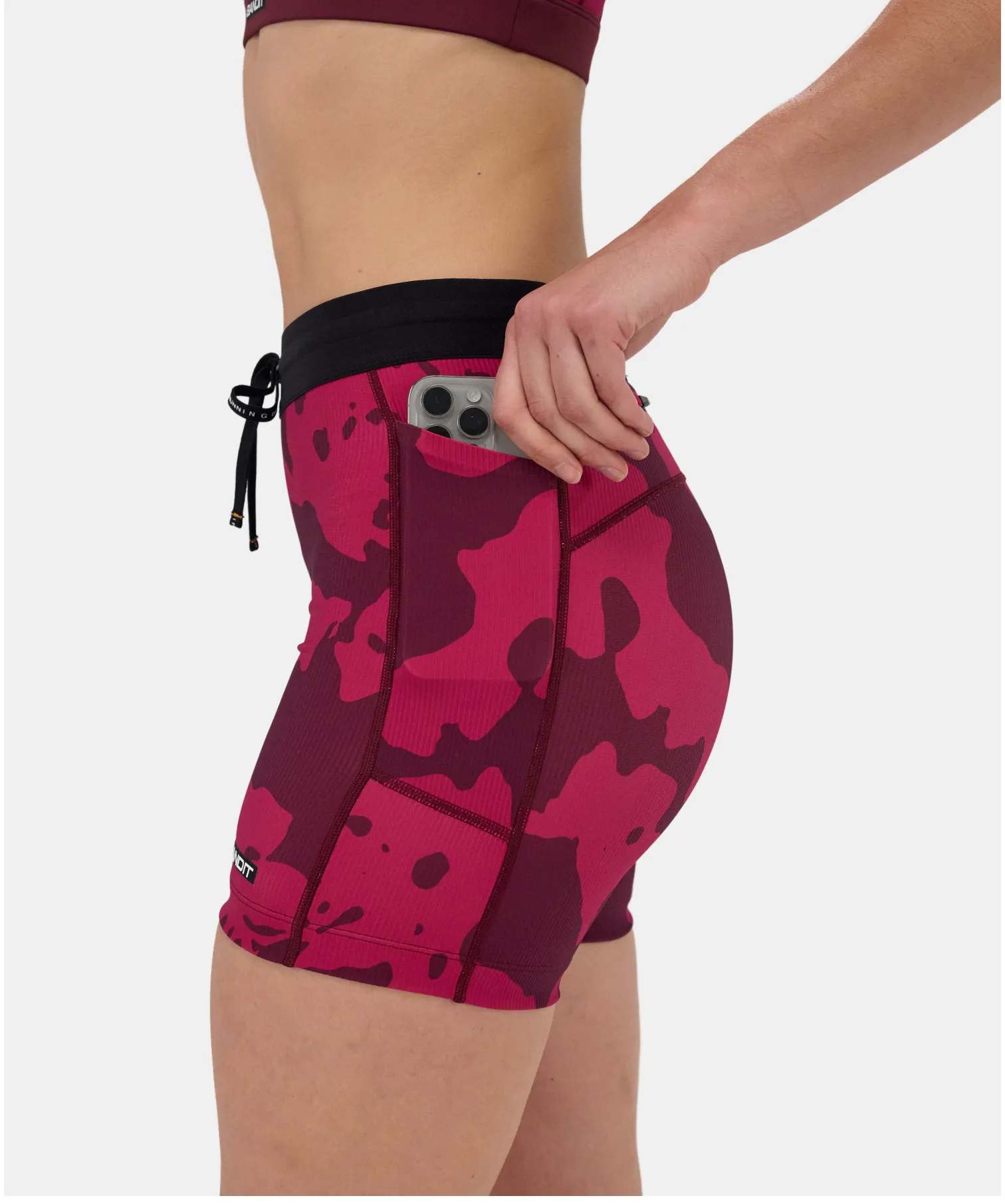Cadence™ 5" Women's Compression Shorts - Fleura, Fig / Berry sold by Bandit Running product image thumbnail 2