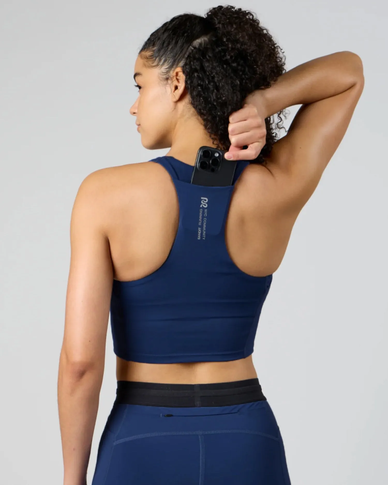 Stamina™ Scoop Neck Race Crop - NY Navy sold by Bandit Running product image thumbnail 3