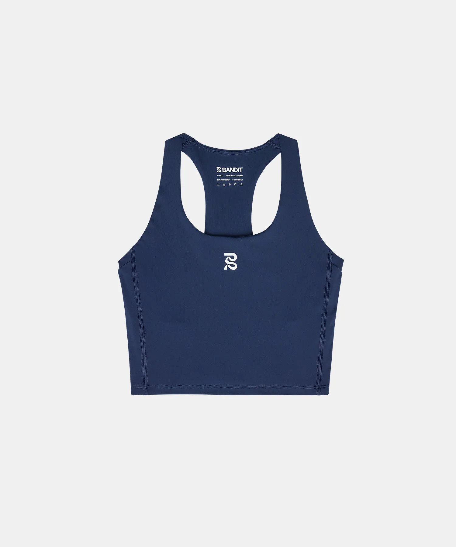 Stamina™ Scoop Neck Race Crop - NY Navy sold by Bandit Running