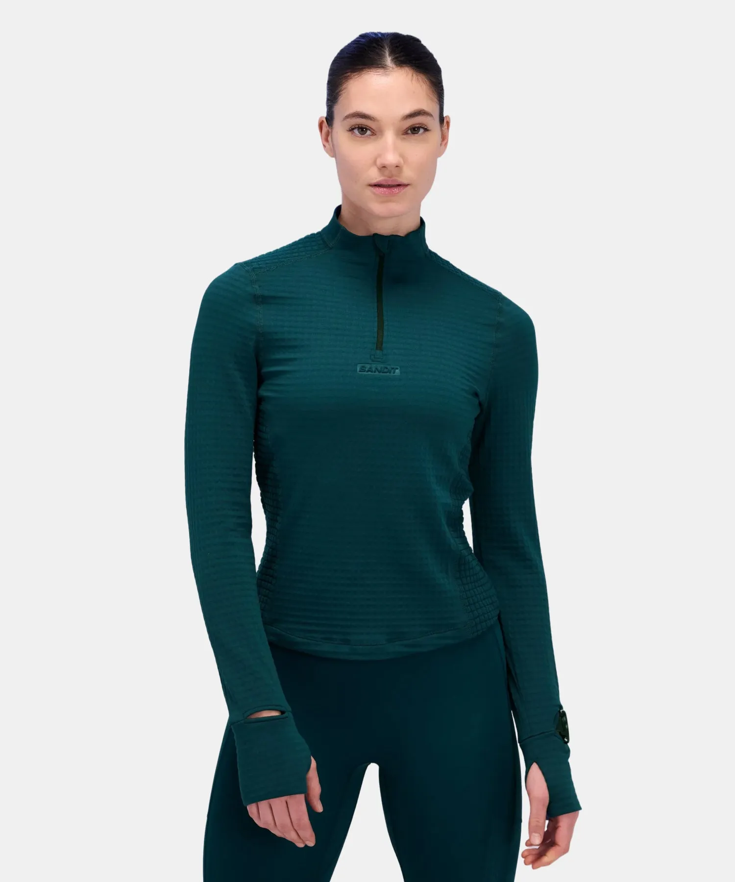 Women's CaldoGrid™ Cold Weather Quarter Zip - Storm sold by Bandit Running product image thumbnail 2