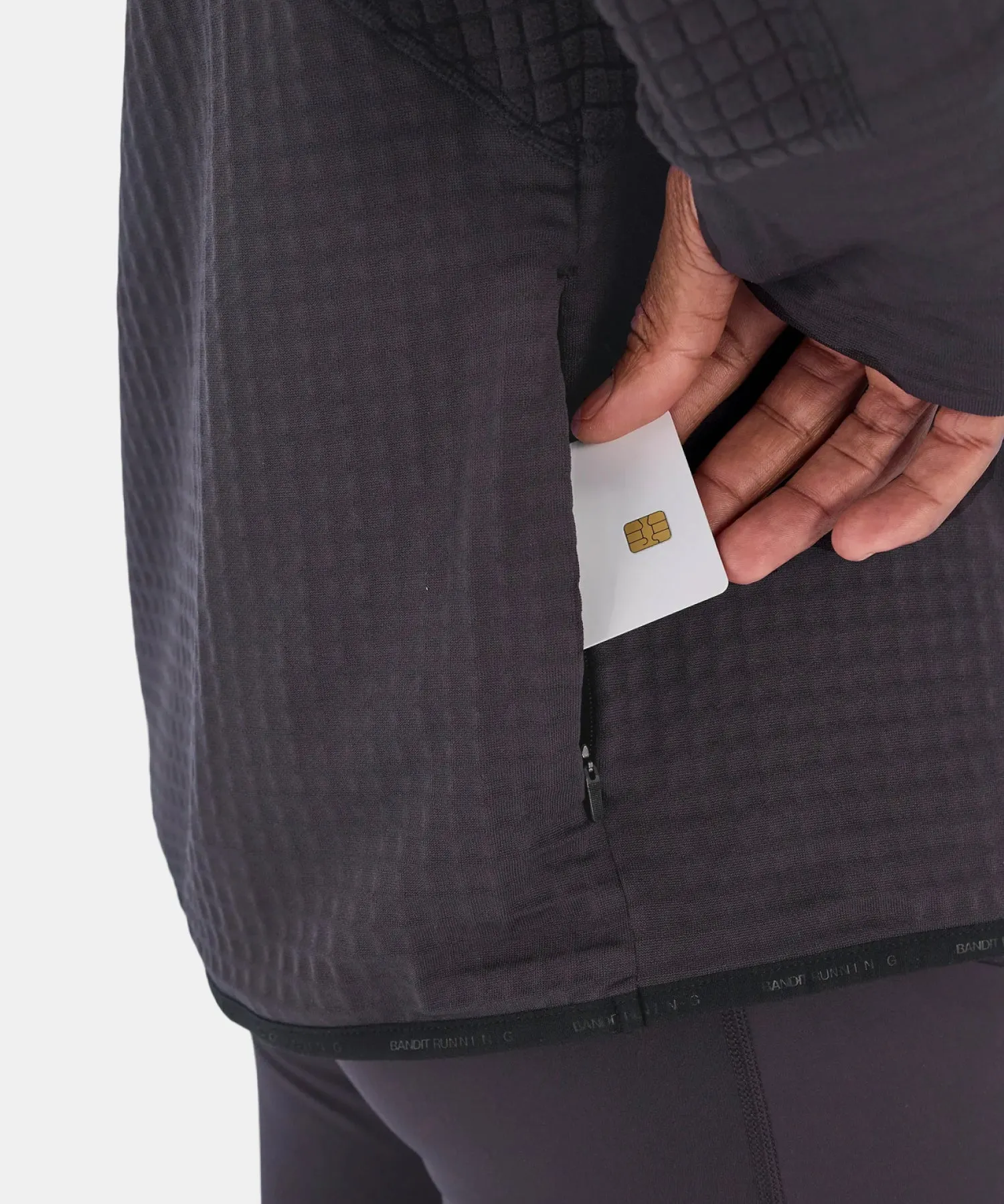 Men's CaldoGrid™ Cold Weather Quarter Zip - Shadow sold by Bandit Running product image thumbnail 2