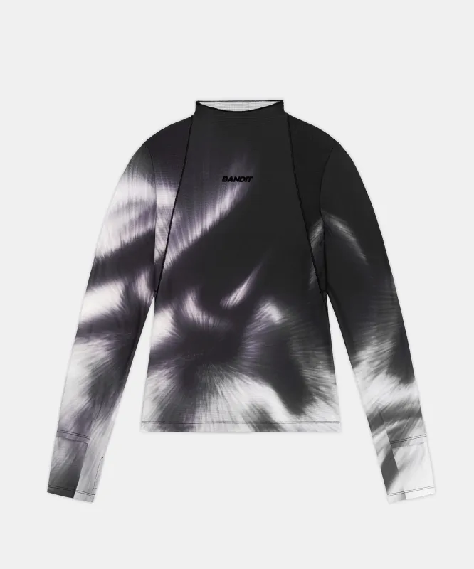 Women's AuraGrid™ Mockneck Performance Top - Haze Multi sold by Bandit Running