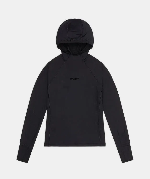 Women's AuraGrid™ Hooded Performance Top - Black sold by Bandit Running