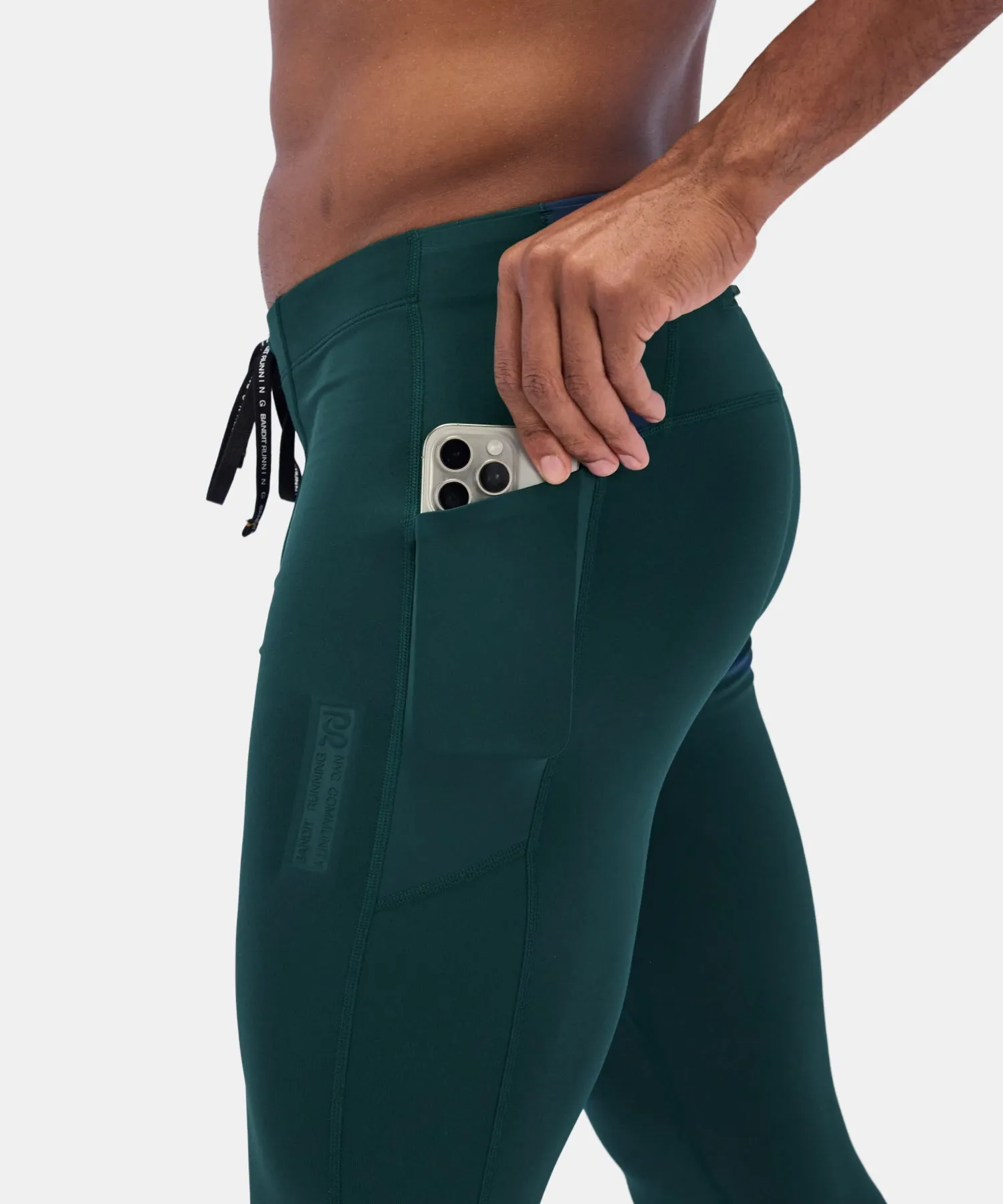 Men's Brushed Stamina™ Cold Weather Tights - Storm sold by Bandit Running product image thumbnail 2