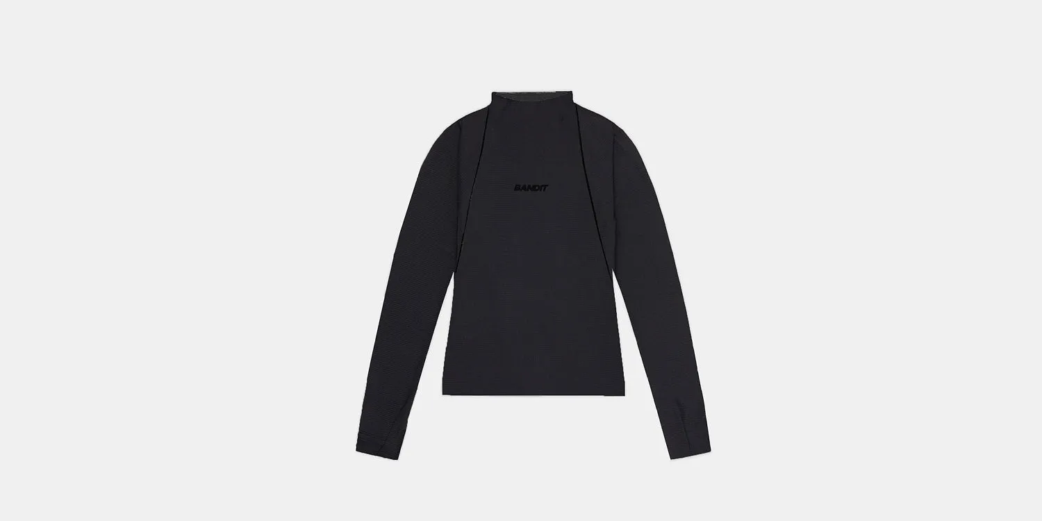 Women's AuraGrid™ Mockneck Performance Top - Black sold by Bandit Running product image thumbnail 3