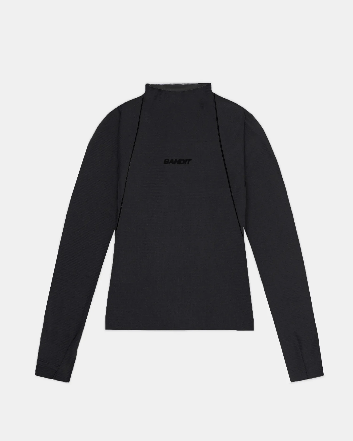 Women's AuraGrid™ Mockneck Performance Top - Black sold by Bandit Running