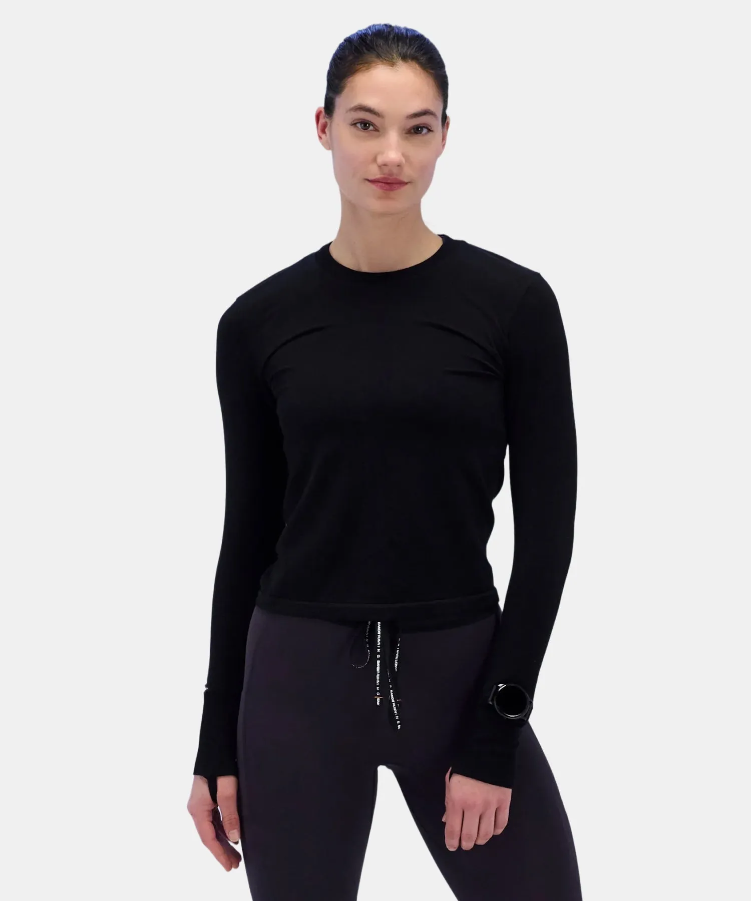 Women's Seamless Wool Blend Long Sleeve - Black sold by Bandit Running product image thumbnail 2