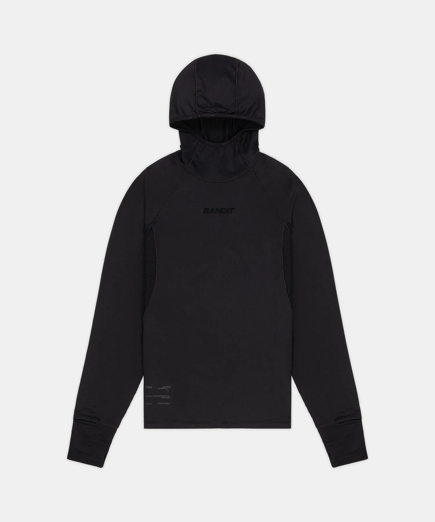 Men's AuraGrid™ Hooded Performance Top - Black sold by Bandit Running