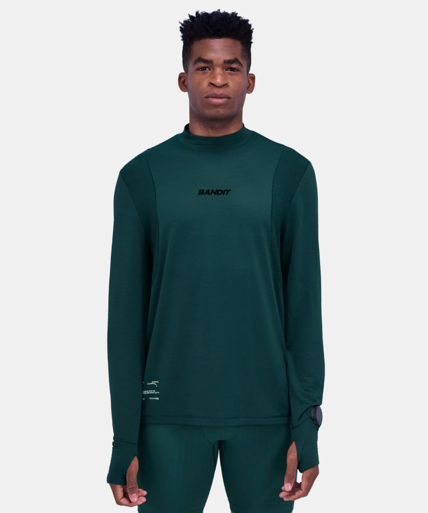 Men's AuraGrid™ Mockneck Long Sleeve - Storm sold by Bandit Running product image thumbnail 2