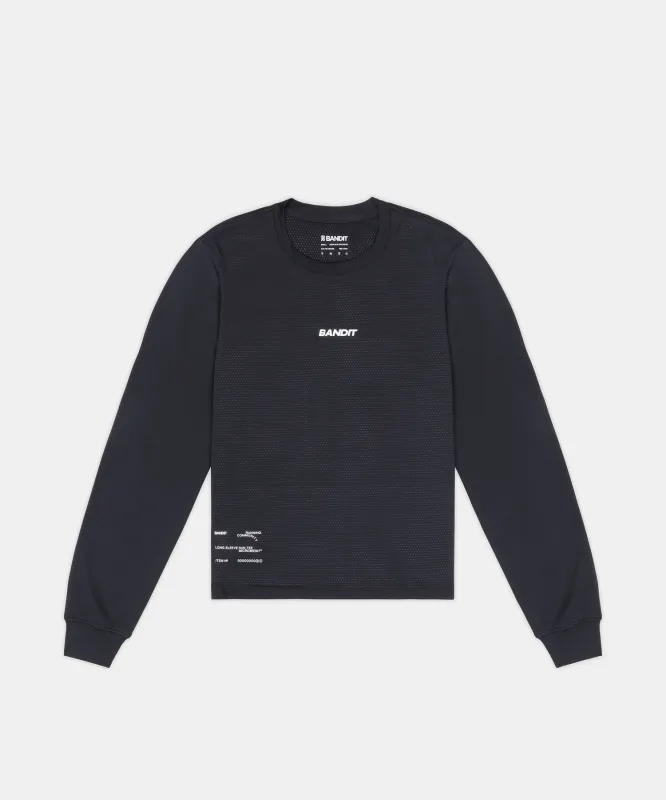Women's Micromesh™ Long Sleeve Tee - Black sold by Bandit Running