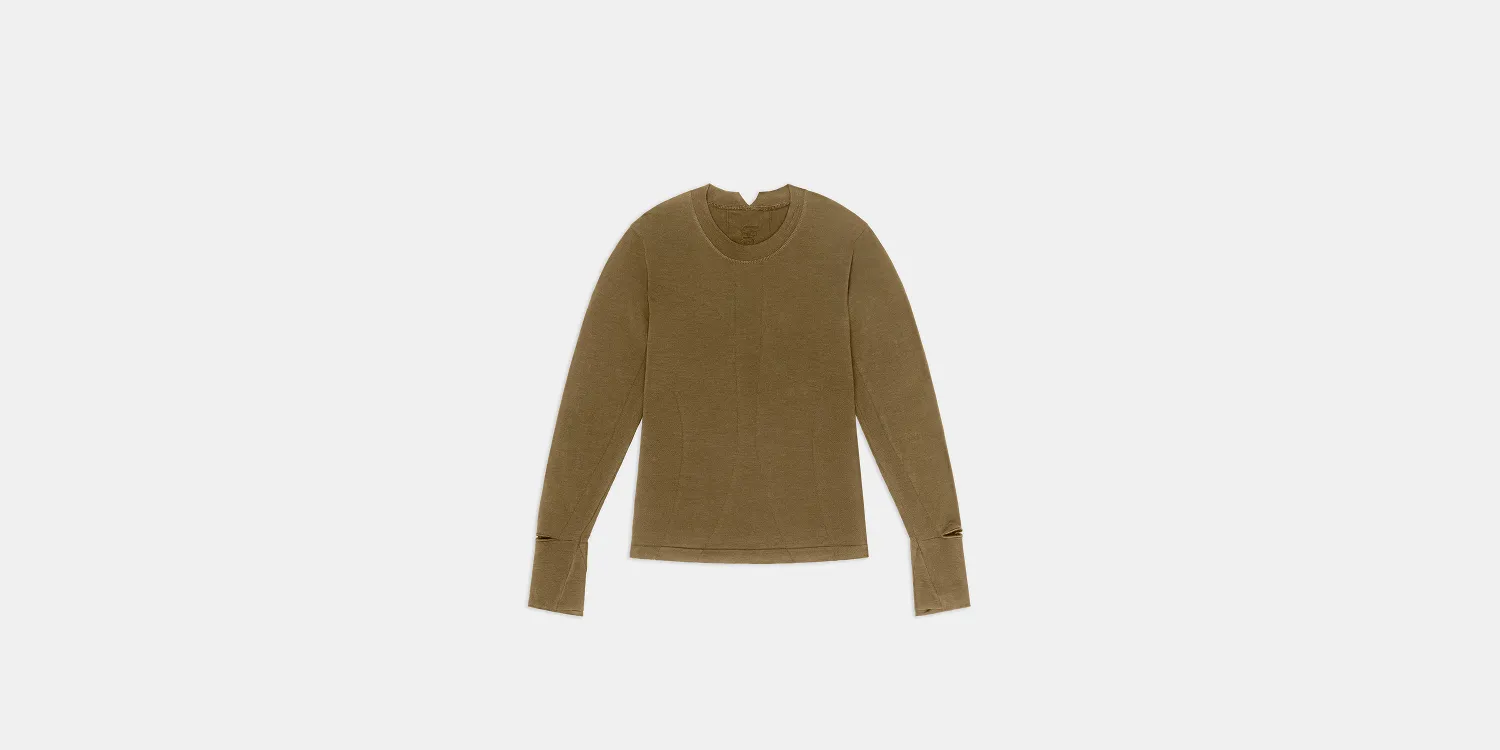 Men's Wool Blend Seamless Long Sleeve - Antique Brass sold by Bandit Running product image thumbnail 3