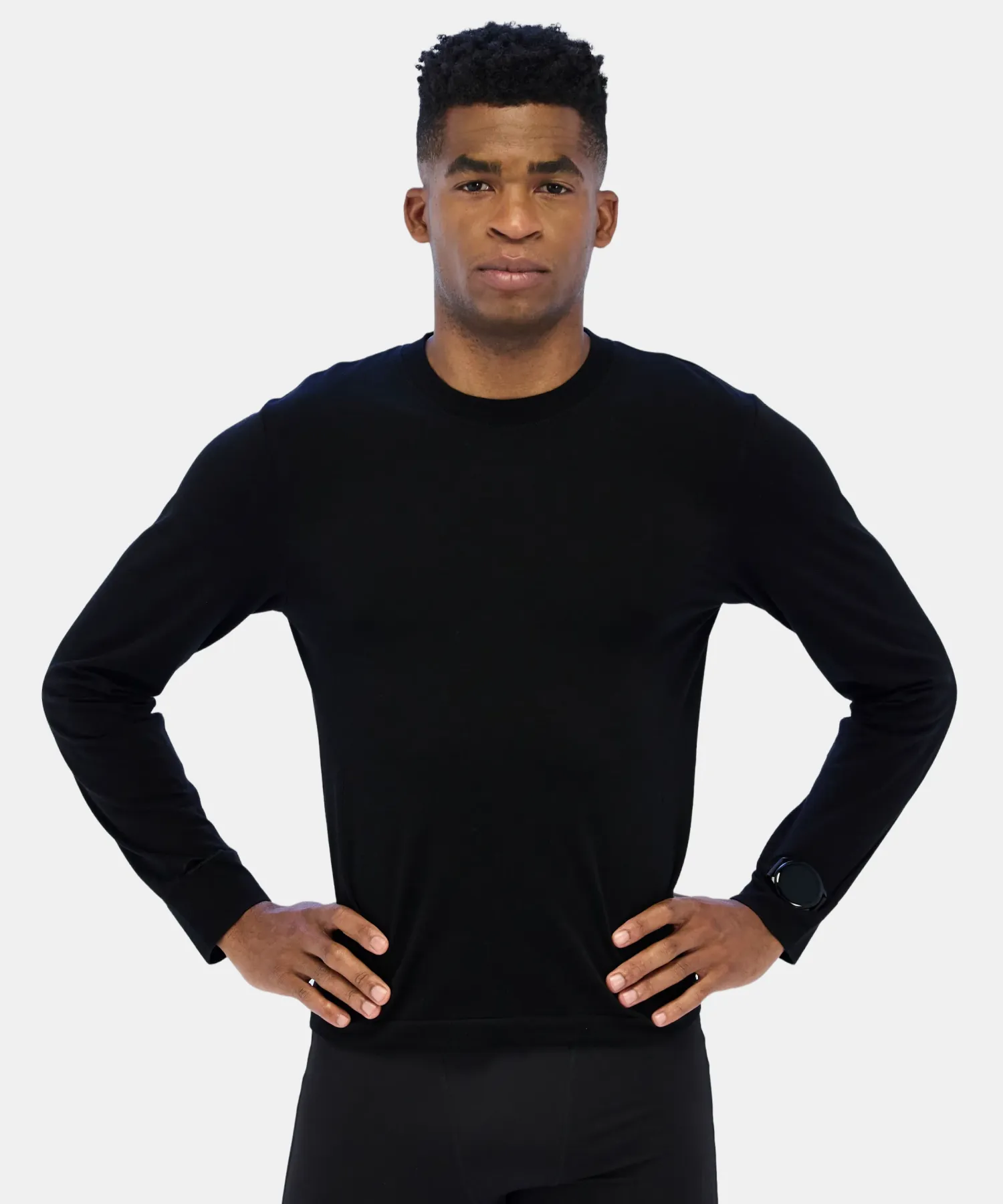 Men's Wool Blend Seamless Long Sleeve - Black sold by Bandit Running product image thumbnail 2