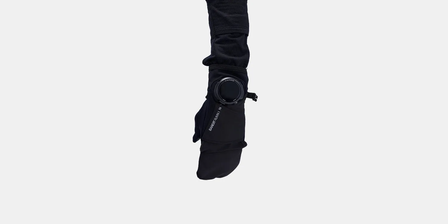 Reflecto Hatch Windproof Mittens - Black sold by Bandit Running product image thumbnail 3