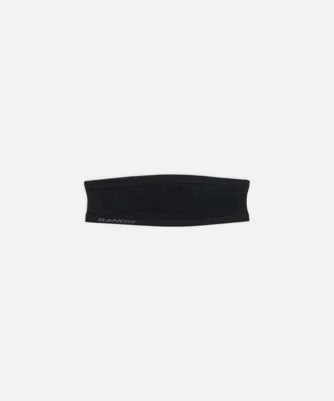 Seamless Merino Headband - Black sold by Bandit Running