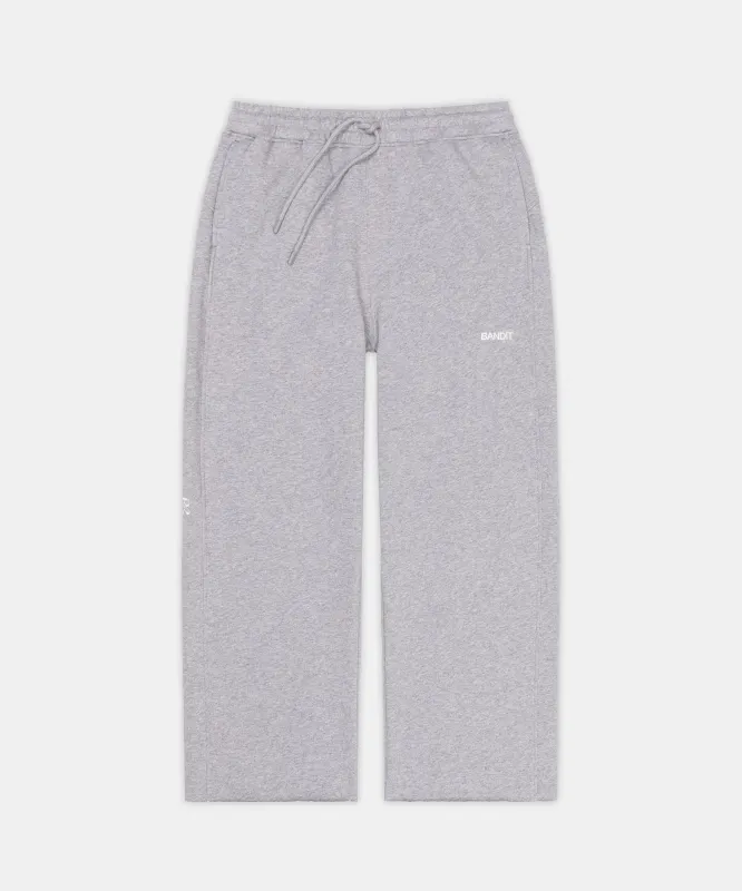 Wide Leg Chiller Sweatpant - Heather Grey sold by Bandit Running