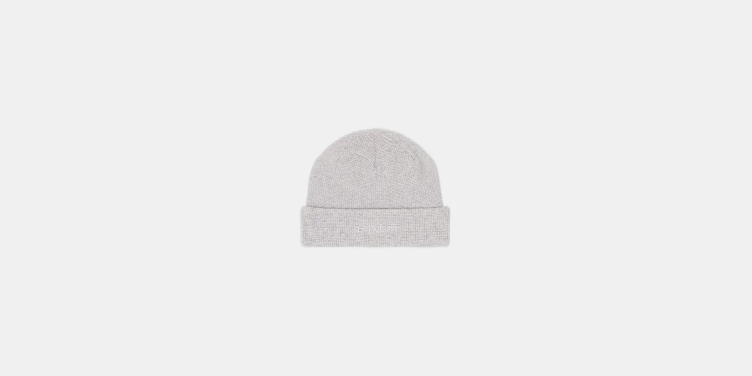 Embroidered Waffle Logo Beanie - Heather Grey sold by Bandit Running product image thumbnail 3