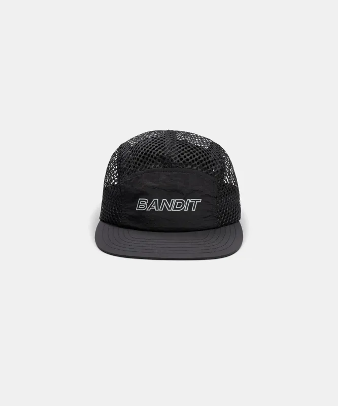 Mesh "Bandit" Reflective Run Hat - Black made by Bandit Running