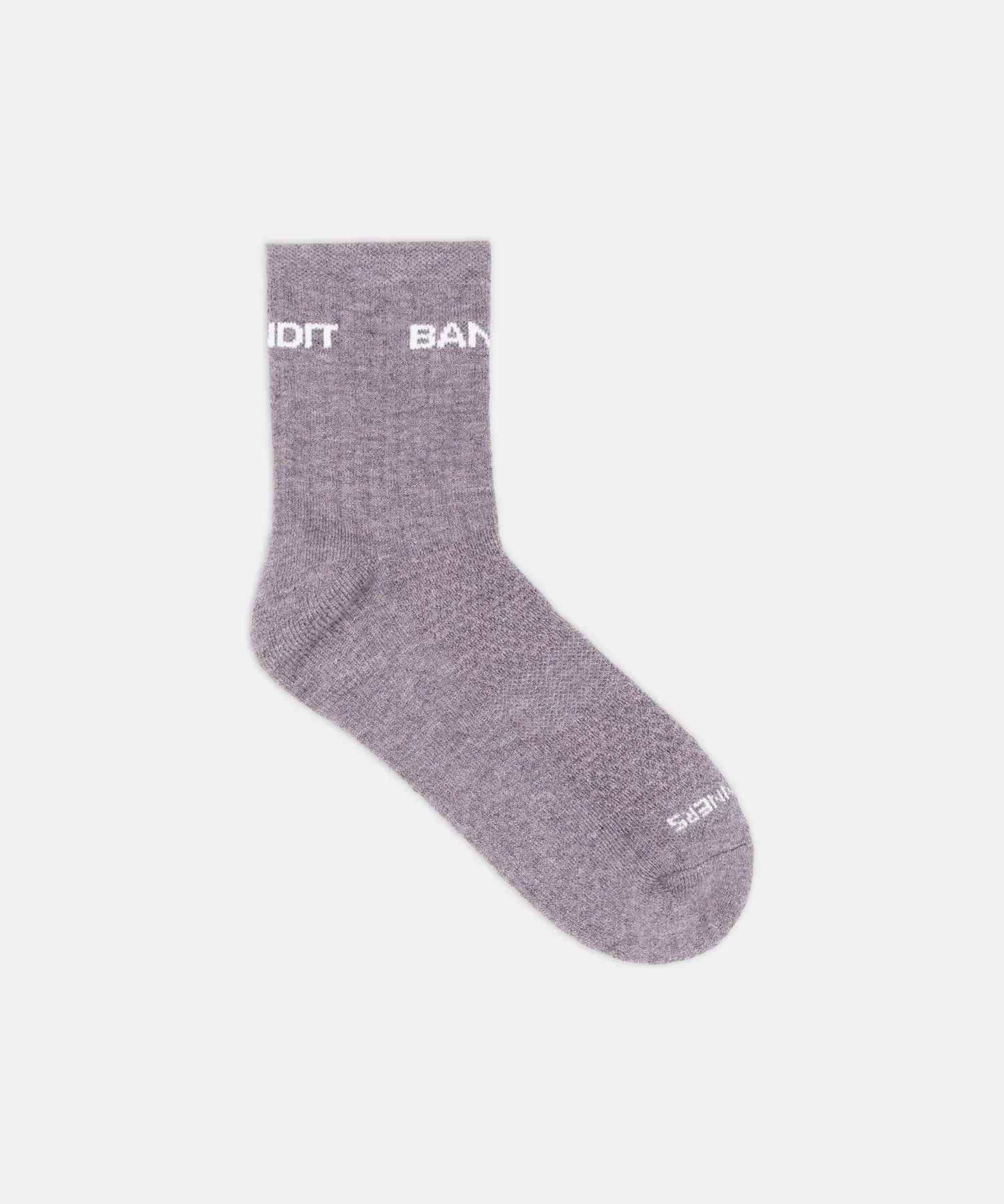 Merino Wool Run Socks - Haze / White (2 Pack) sold by Bandit Running