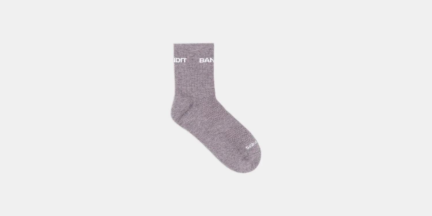 Merino Wool Run Socks - Haze / White (2 Pack) sold by Bandit Running product image thumbnail 3