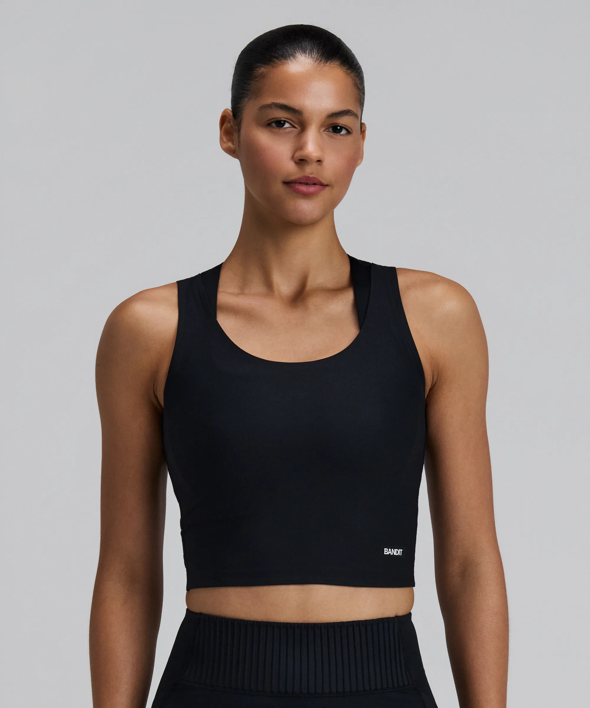Women's Adapto™ Scoopneck Distance Tank - Black sold by Bandit Running product image thumbnail 2