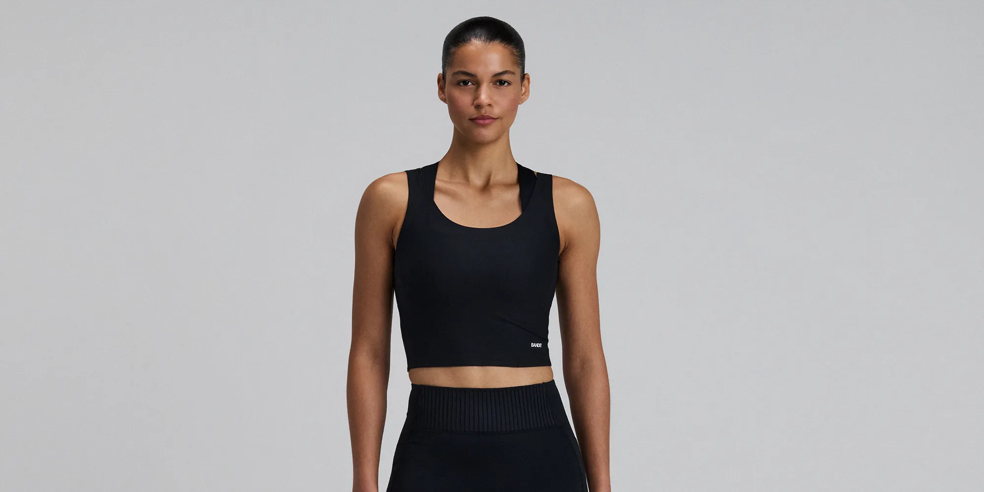 Women's Adapto™ Scoopneck Distance Tank - Black sold by Bandit Running product image thumbnail 3