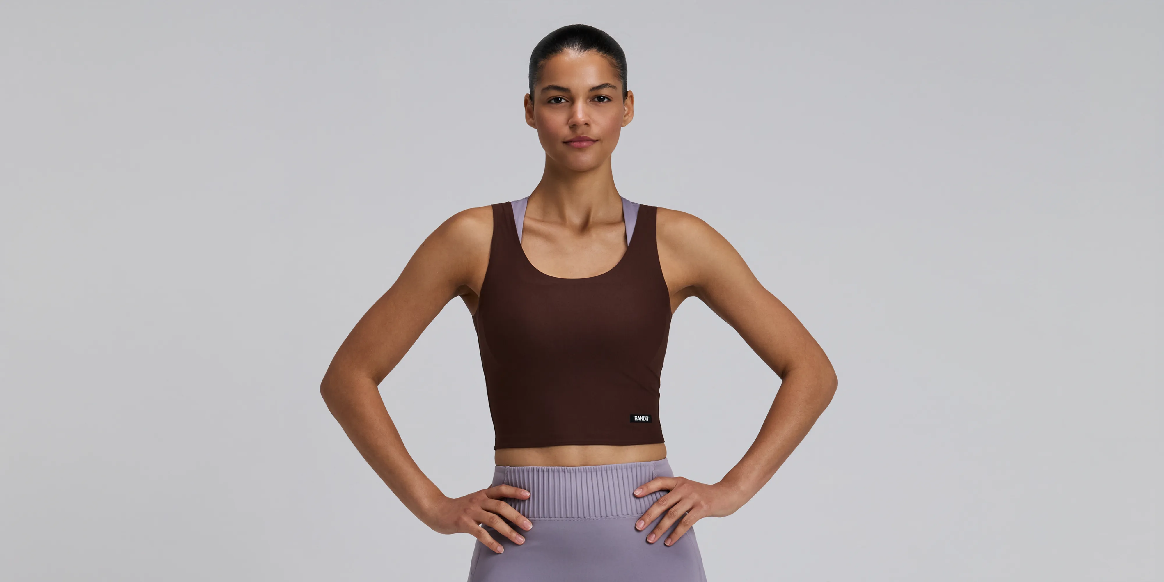 Women's Adapto™ Scoopneck Distance Tank - Cacao sold by Bandit Running product image thumbnail 3