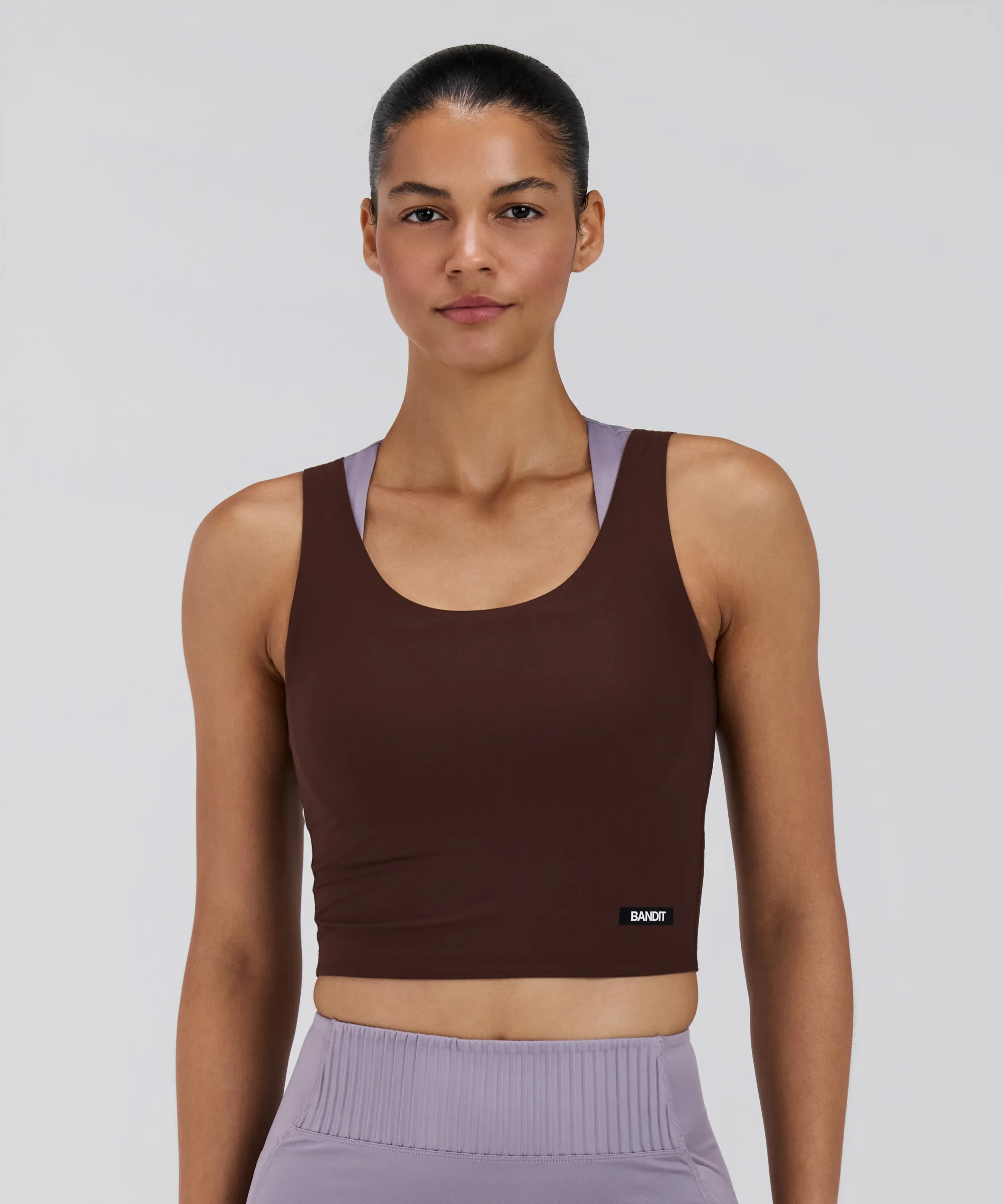 Women's Adapto™ Scoopneck Distance Tank - Cacao sold by Bandit Running product image thumbnail 2