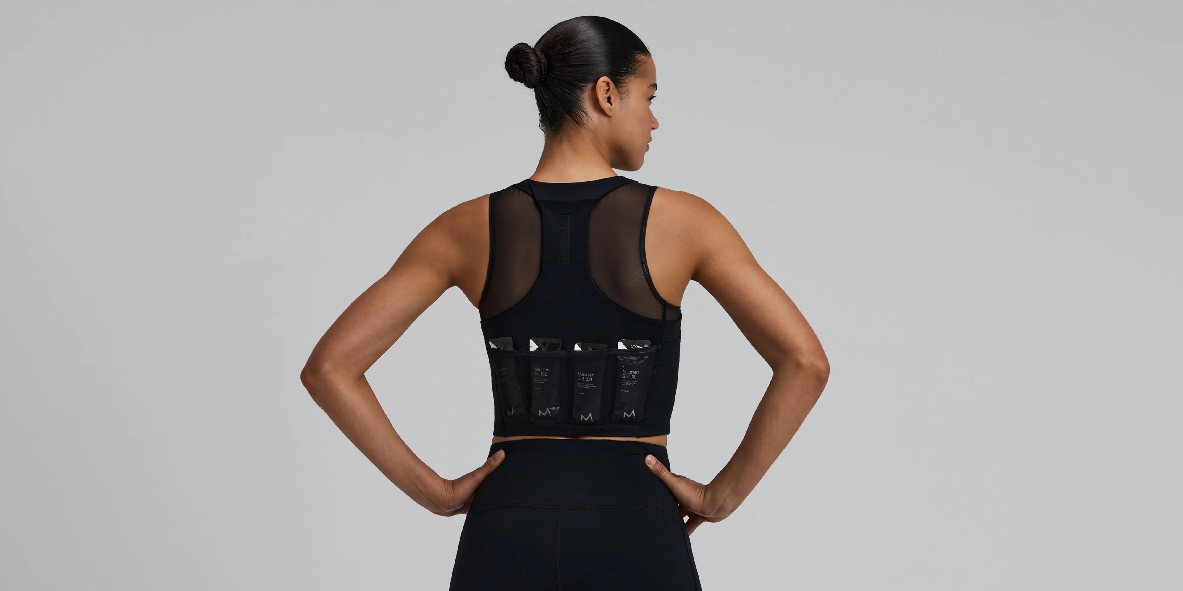 Women's Stamina-V™ Lyra Race Crop - Black sold by Bandit Running product image thumbnail 3