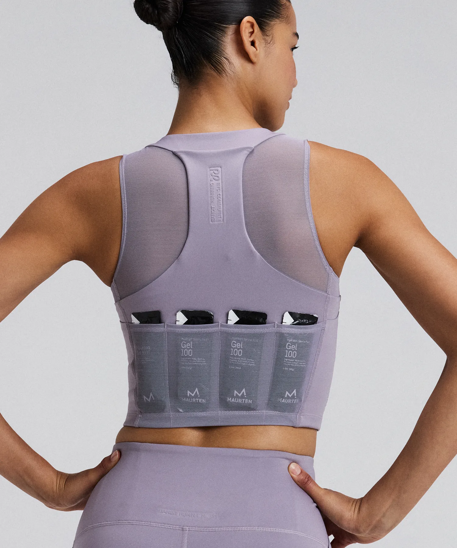 Women's Stamina-V™ Lyra Race Crop - Violet Fog sold by Bandit Running product image thumbnail 2