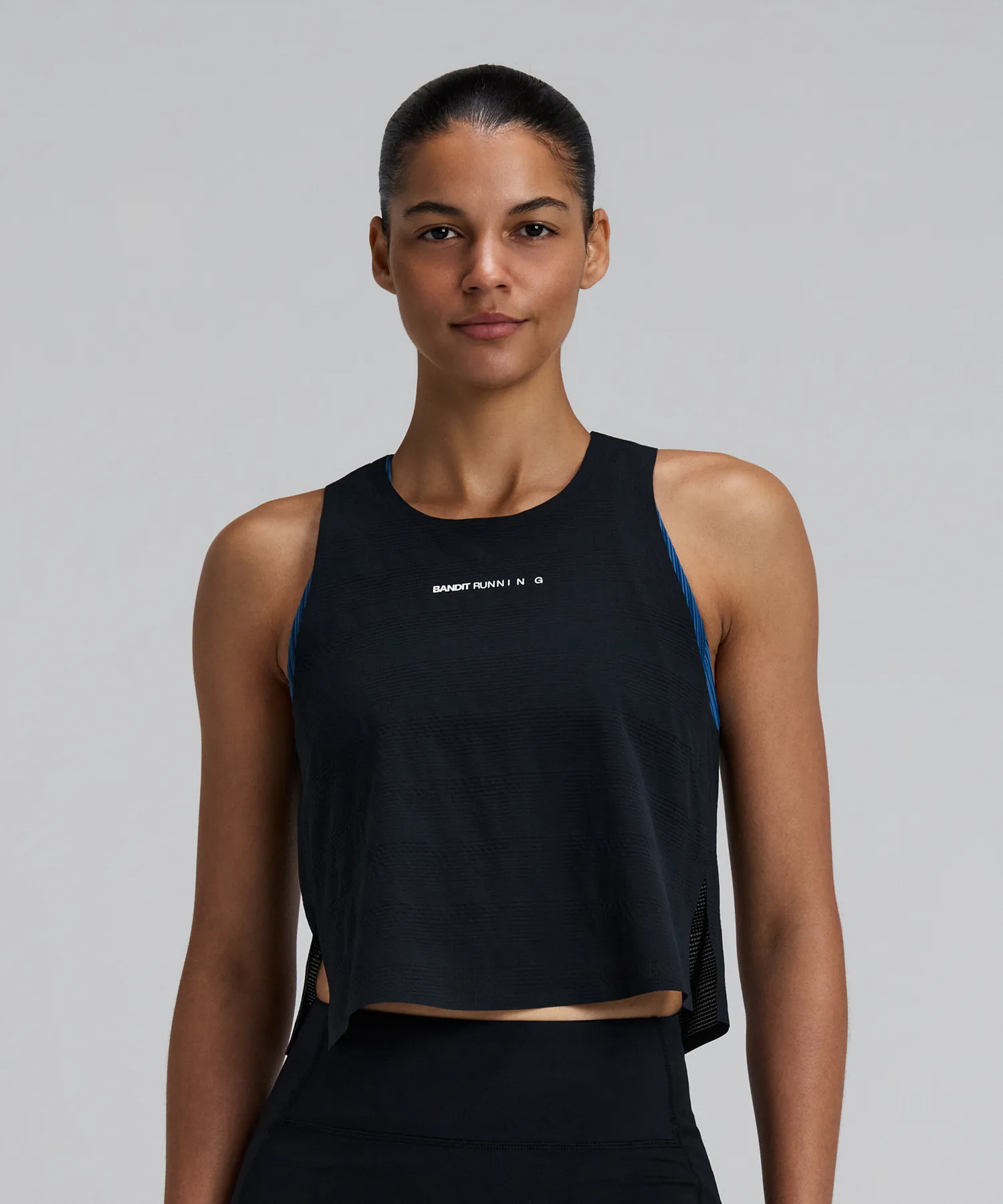 Women's CoolGrid™ Race Singlet - Black sold by Bandit Running product image thumbnail 2