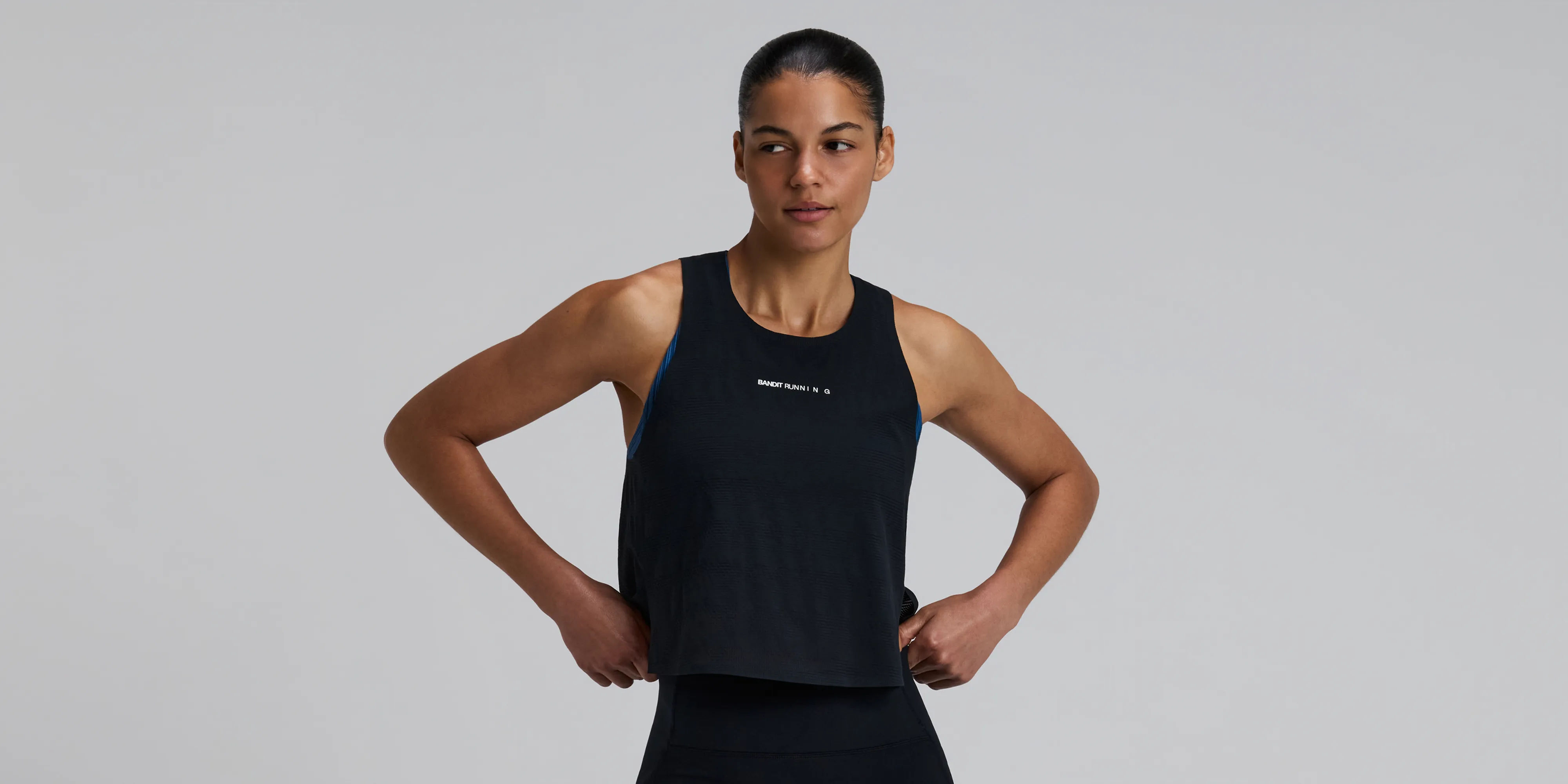 Women's CoolGrid™ Race Singlet - Black sold by Bandit Running product image thumbnail 3