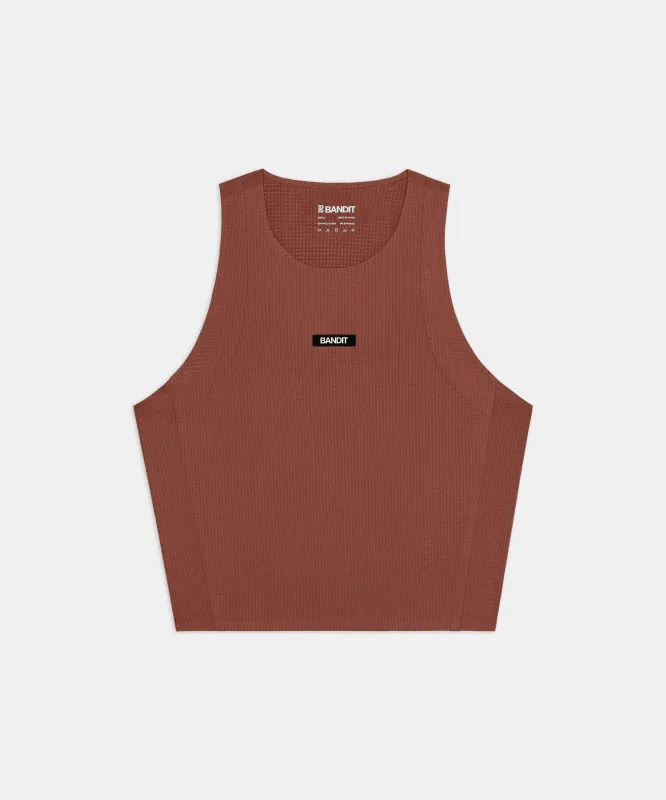 Women's GeoMesh™ Race Singlet - Mahogany made by Bandit Running
