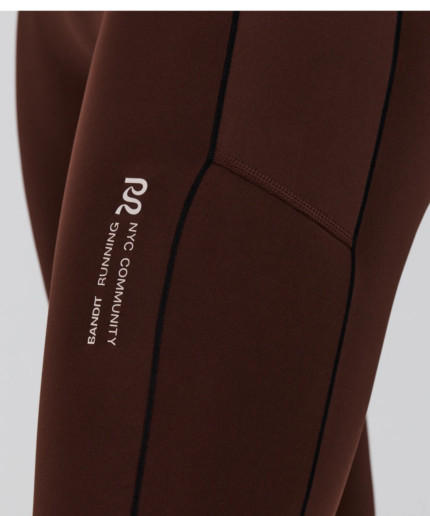 Women's Stamina-V™ High Waist Leggings - Cacao sold by Bandit Running product image thumbnail 2