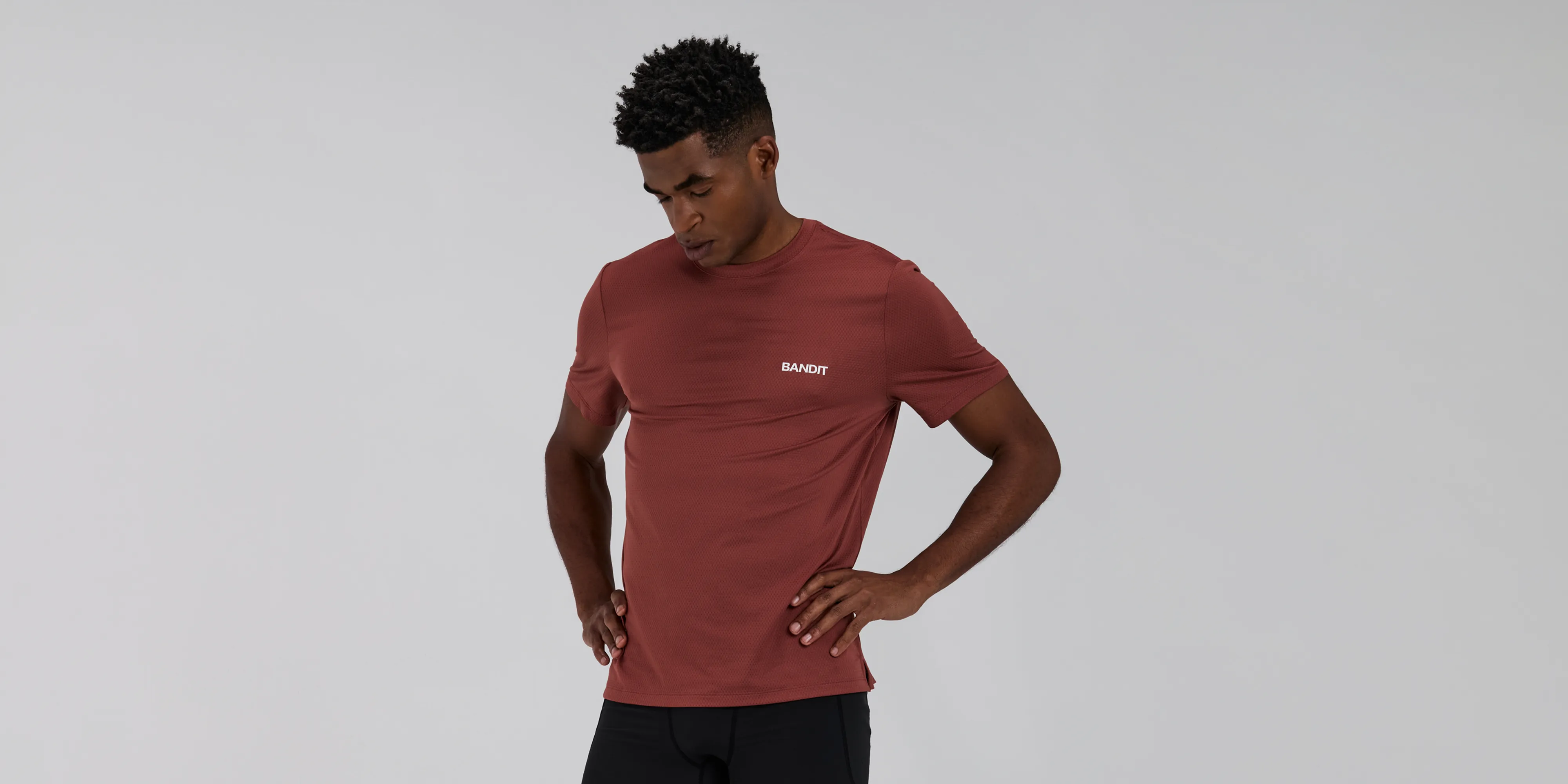 Men's Micromesh™ Run Tee - Mahogany sold by Bandit Running product image thumbnail 3