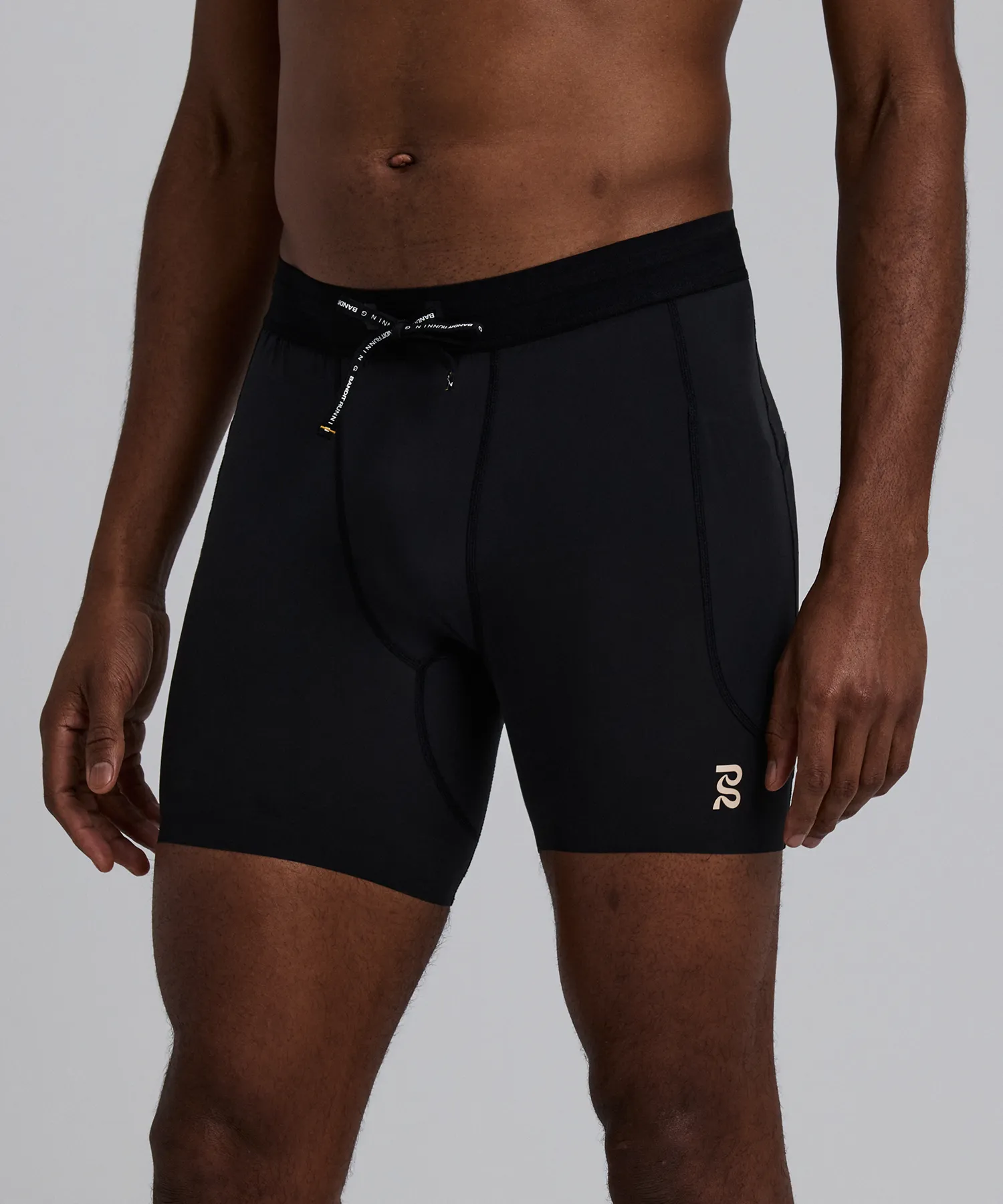 Men's SoLite™ 5 Pocket Quarter Tights - Black sold by Bandit Running product image thumbnail 2