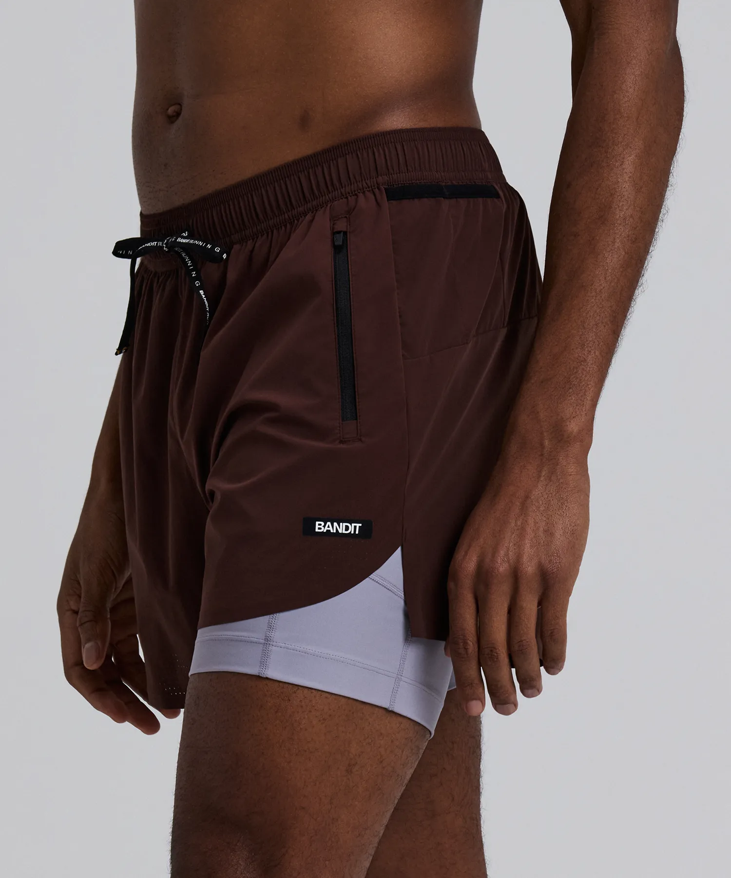 Men's Vento™ Next Gen 2-In-1 Run Short - Cacao sold by Bandit Running product image thumbnail 2