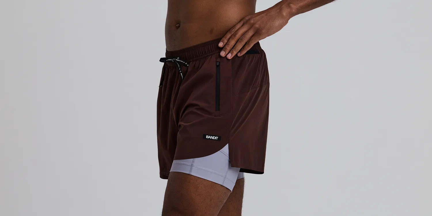Men's Vento™ Next Gen 2-In-1 Run Short - Cacao sold by Bandit Running product image thumbnail 3