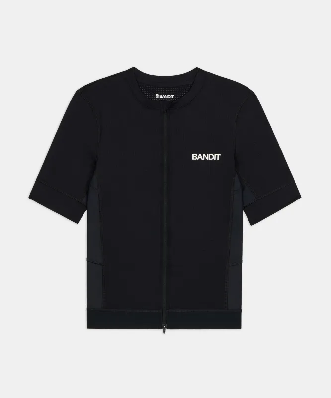 Men's Two-Way Zip Performance Tee made by Bandit Running