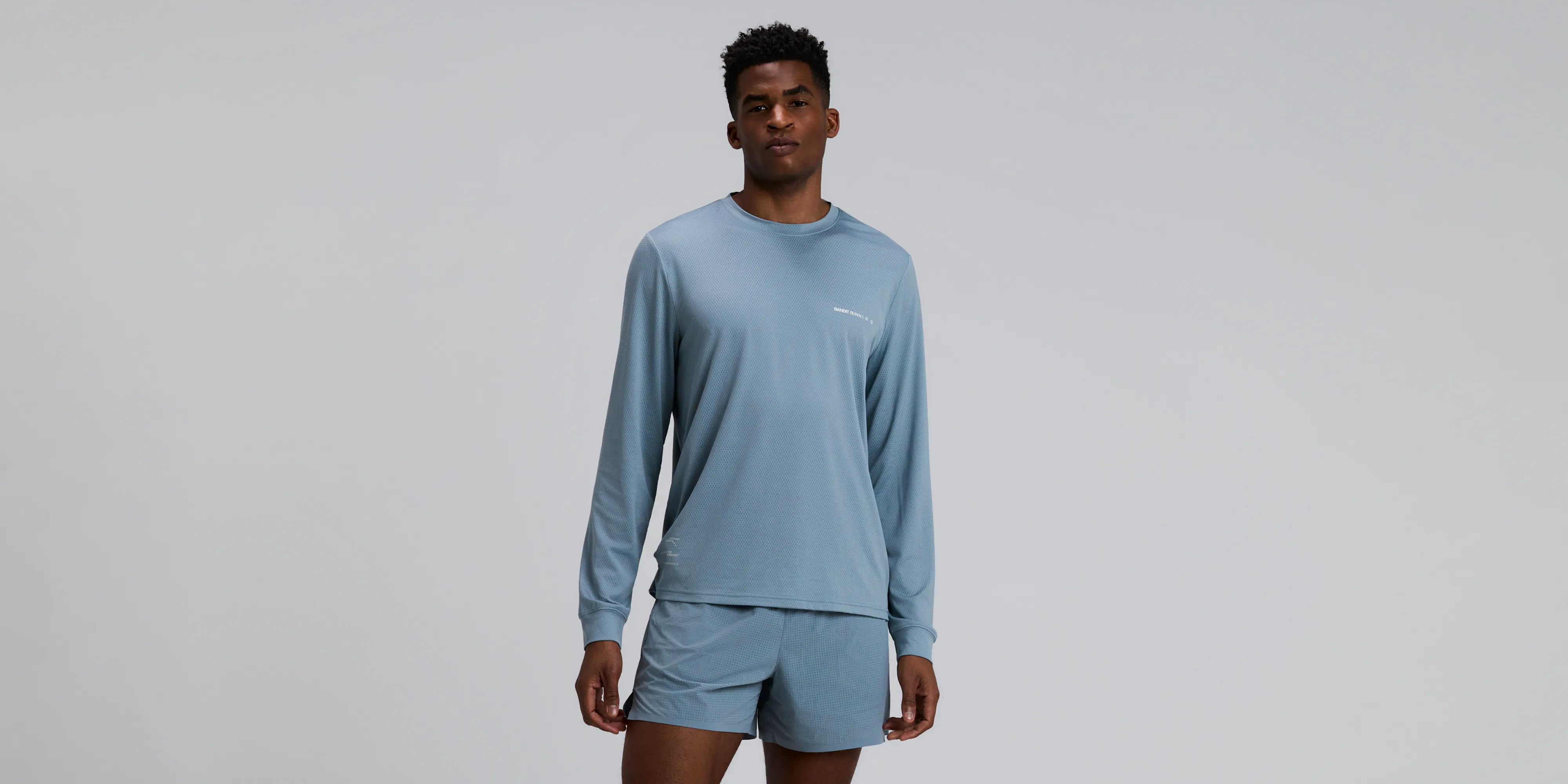 Men's Micromesh™ Long Sleeve - Tranquil Blue sold by Bandit Running product image thumbnail 3