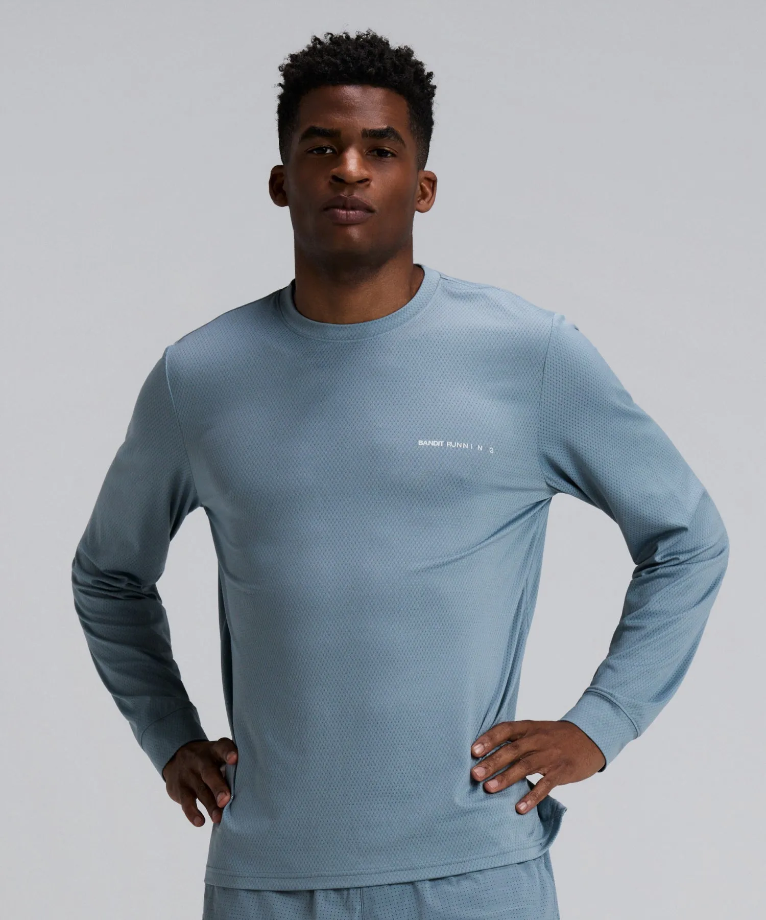 Men's Micromesh™ Long Sleeve - Tranquil Blue sold by Bandit Running product image thumbnail 2