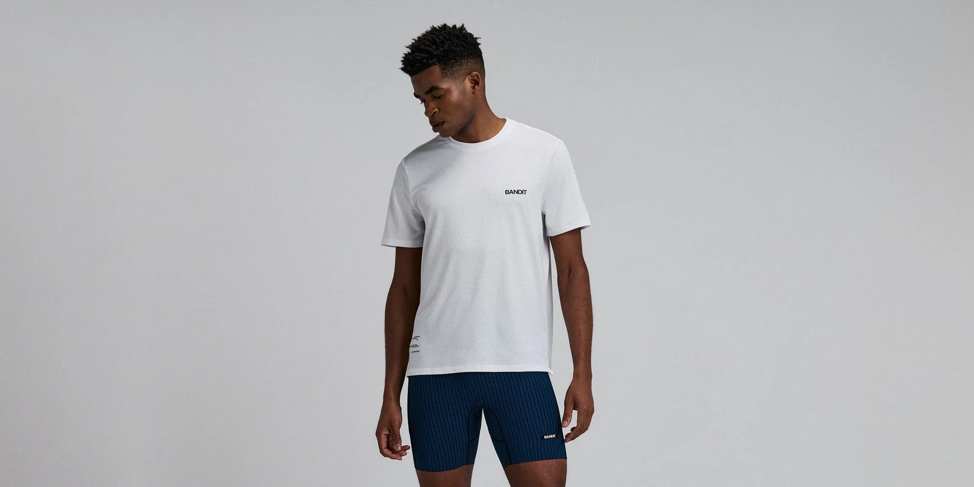 Men's Micromesh™ Run Tee - White sold by Bandit Running product image thumbnail 3