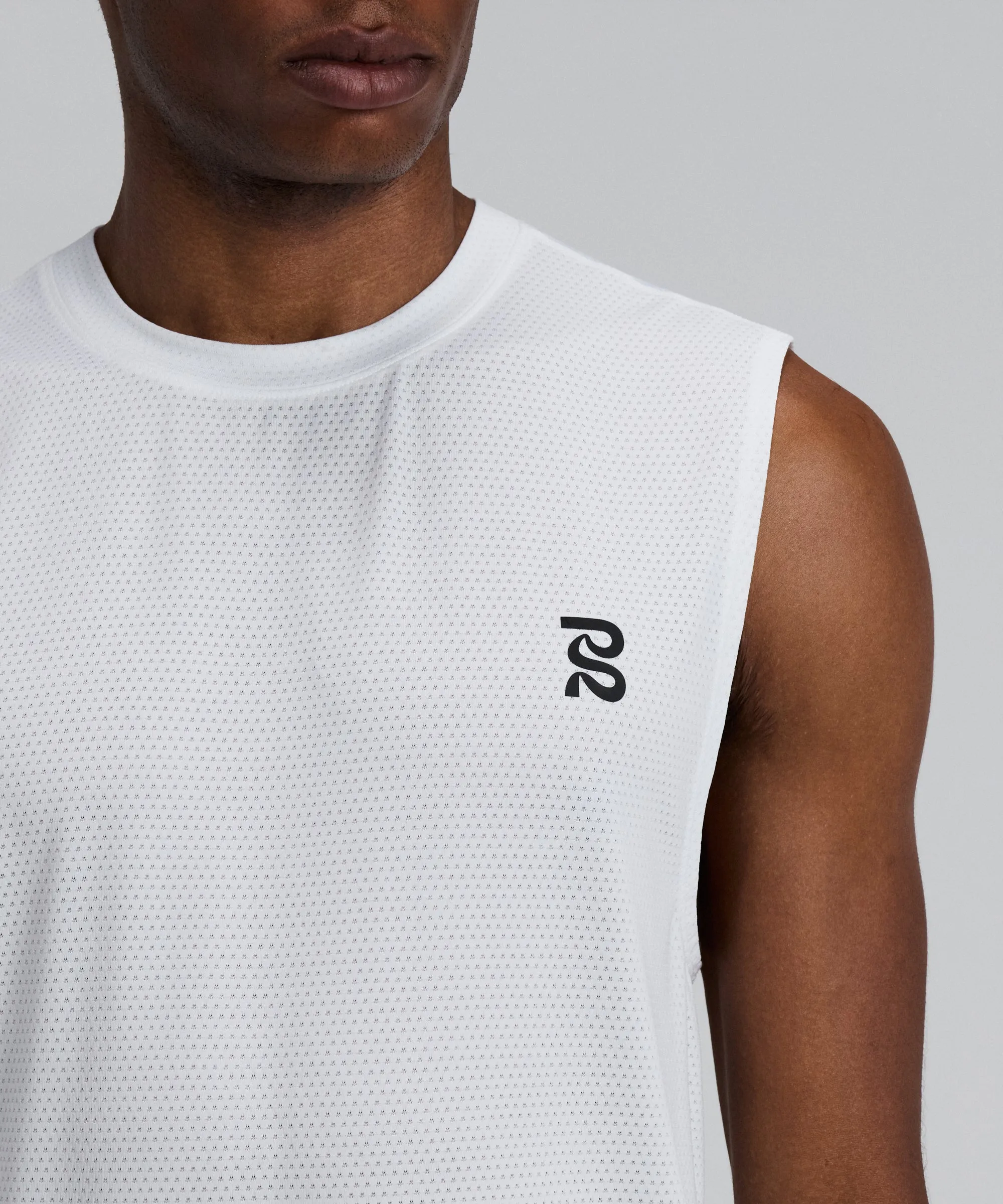 Men's Micromesh™ Run Tank - White sold by Bandit Running product image thumbnail 2