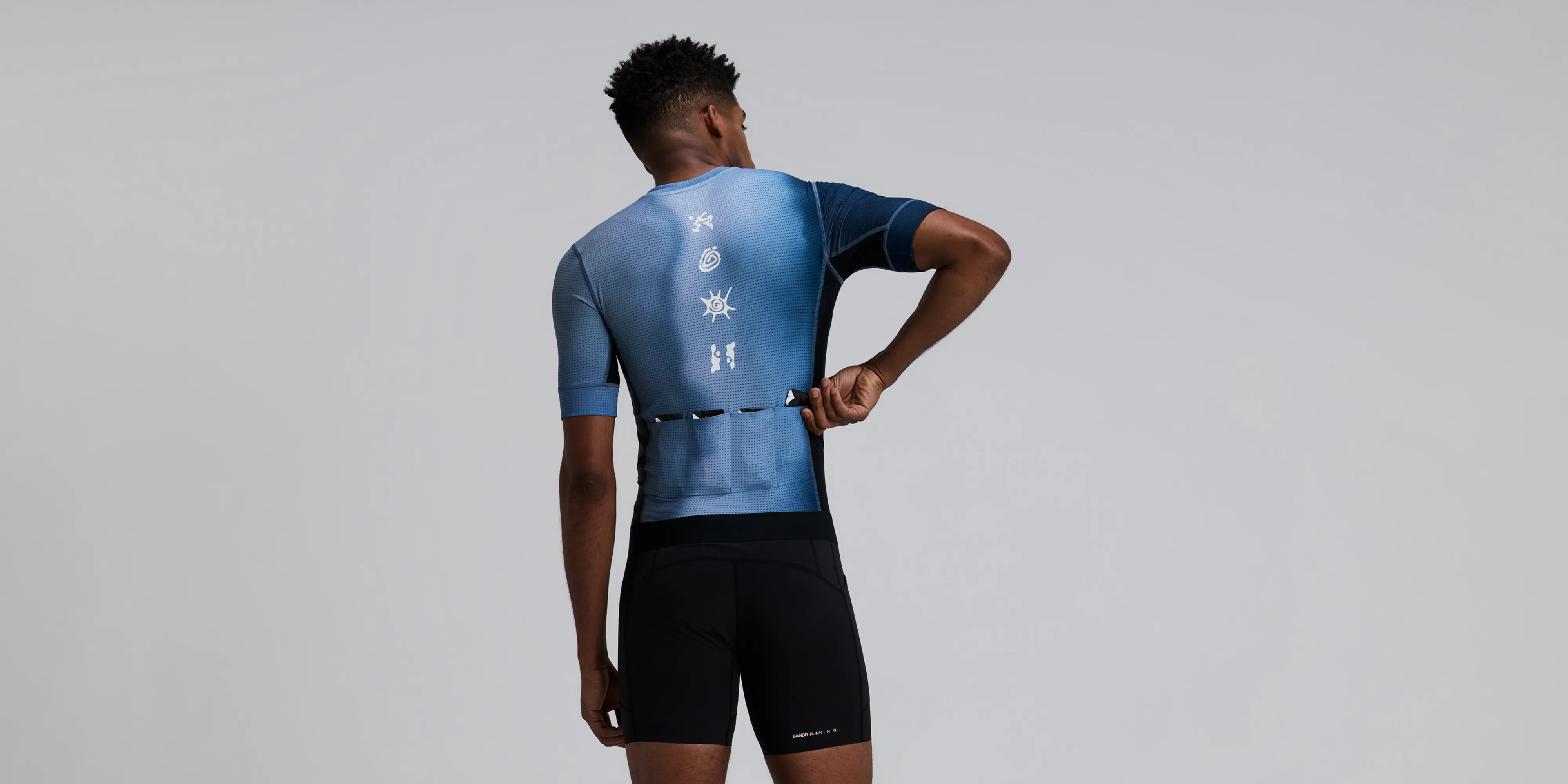 Men's GeoMesh™ Race Top - Tranquil Blue sold by Bandit Running product image thumbnail 4